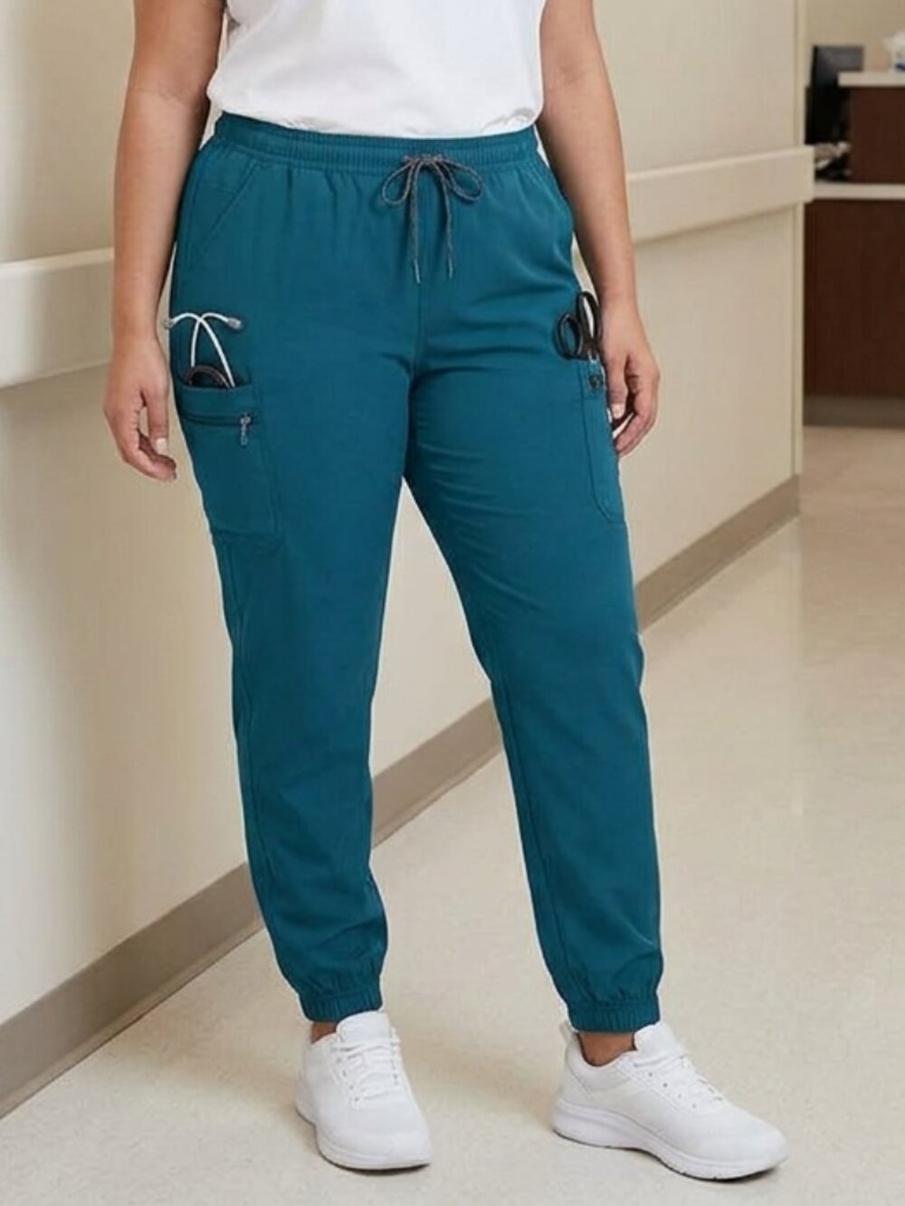 Carhartt Scrubpants Cargo Jogger Pants Women's Size XL Blue Medical Modern Fit